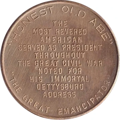 Token - Reader's Digest History of U.S. Presidents Abraham Lincoln ND back