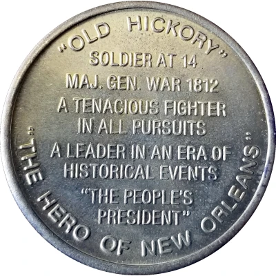 Token - Reader's Digest History of U.S. Presidents Andrew Jackson ND back