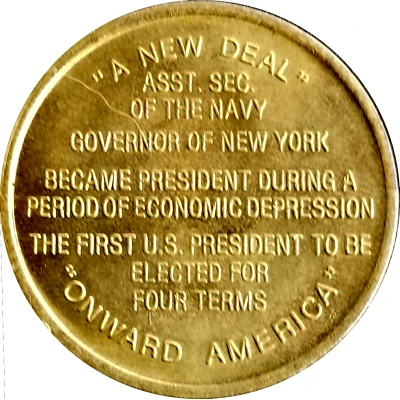 Token - Reader's Digest History of U.S. Presidents Franklin D. Roosevelt ND back