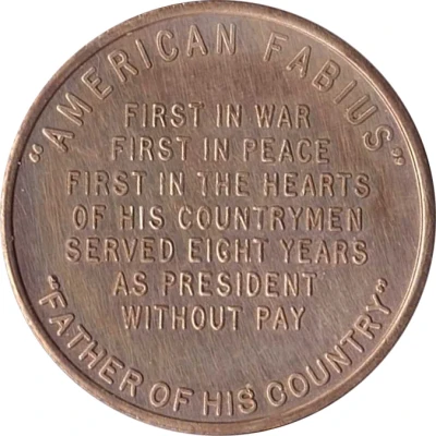 Token - Reader's Digest History of U.S. Presidents George Washington ND back