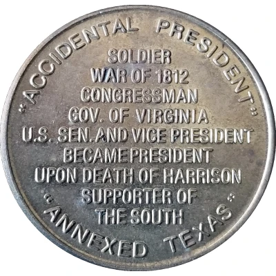 Token - Reader's Digest History of U.S. Presidents John Tyler ND back