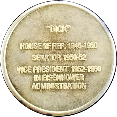 Token - Reader's Digest History of U.S. Presidents Richard M. Nixon ND back
