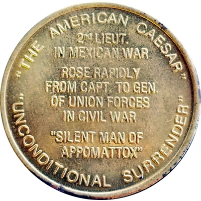 Token - Reader's Digest History of U.S. Presidents Ulysses S. Grant ND back