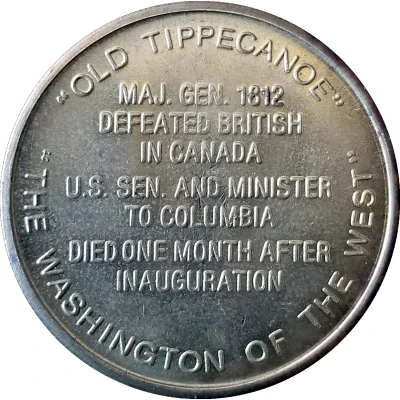 Token - Reader's Digest History of U.S. Presidents William Henry Harrison ND back