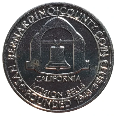 Token - San Bernardino County Coin Club - 20th Annual Show San Bernadino County, California front