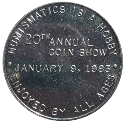 Token - San Bernardino County Coin Club - 20th Annual Show San Bernadino County, California back
