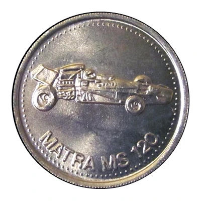 Token - Shell's Hot Wheels Coin Game Matra MS 120 ND front