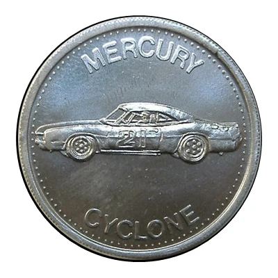 Token - Shell's Hot Wheels Coin Game Mercury Cyclone ND front