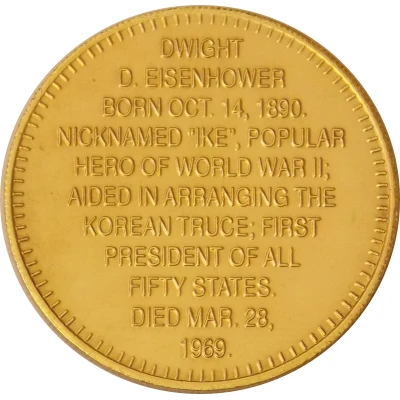 Token - Shell's Presidential Coin Game Dwight D. Eisenhower ND back