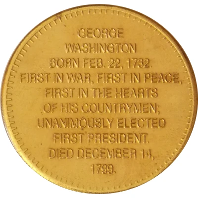 Token - Shell's Presidential Coin Game George Washington ND back