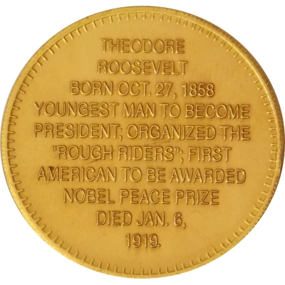 Token - Shell's Presidential Coin Game Theodore Roosevelt ND back