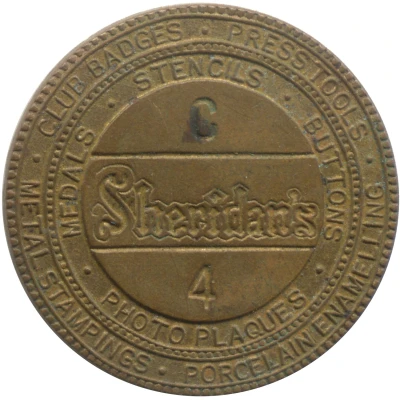 Token - Sheridan's (Flipper - Western Australia) ND front