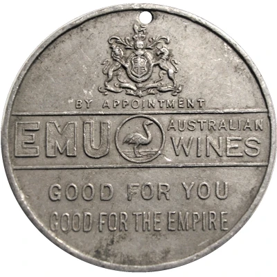 Token - Silver Jubilee - Emu wines, South Australia Advertising Token back