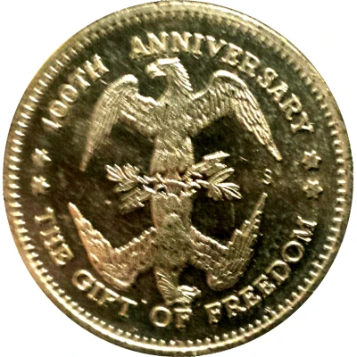 Token - Statue of Liberty Centennial back