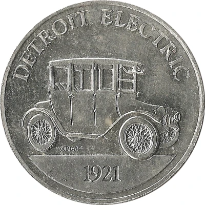 Token - Sunoco Antique Car Coins - Series 1 Detroit Electric front