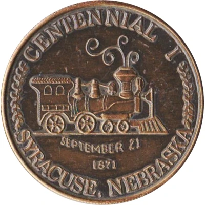 Token - Syracuse, Nebraska Centennial front