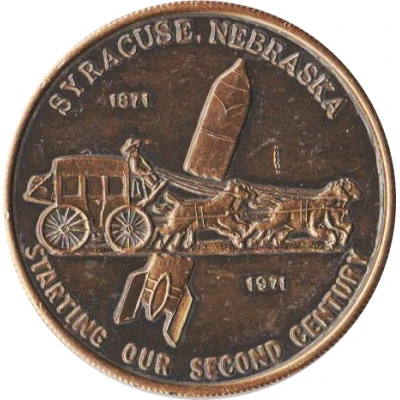Token - Syracuse, Nebraska Centennial back