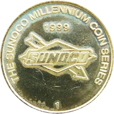 Token - The Sunoco Millenmium Coin Series 1 - Columbus Discovers America back