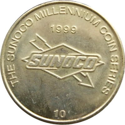 Token - The Sunoco Millenmium Coin Series 10 - Year 2000-The Third Millennium back