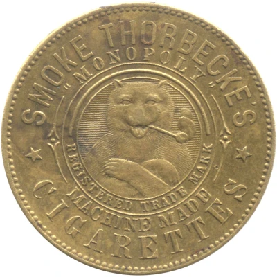 Token - Thorbecke's Cigarettes T1 Smoking Bear in Circle ND front