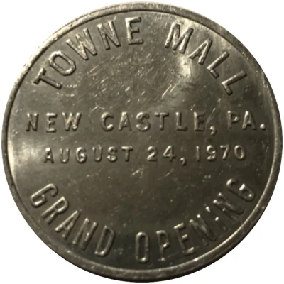 Token - Towne Mall Opening New Castle, Pennsylvania back