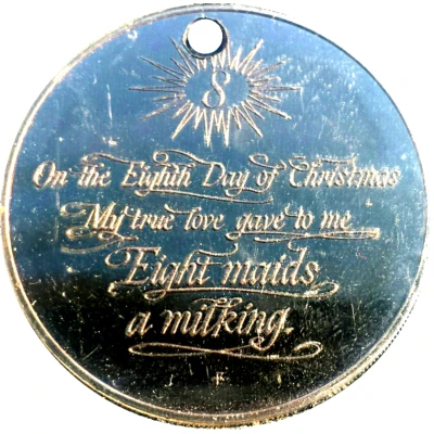 Token - Twelve Days of Christmas (Eight Maids a Milking) ND back