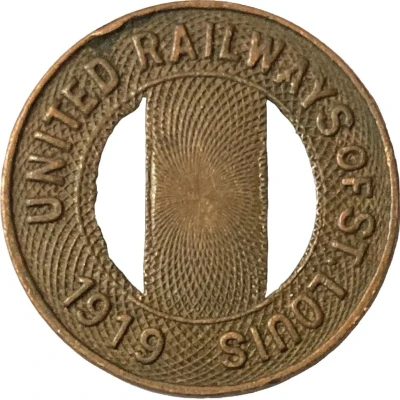 Token - United Railways of St. Louis St. Louis, Missouri front