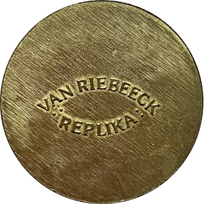 Token - Van Riebeeck Coffee replica (Gold Moher, East India Co.) ND back