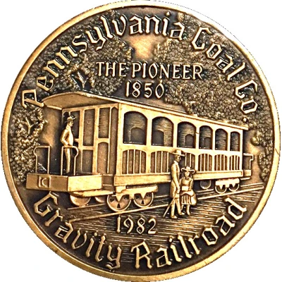 Token - Wyoming Valley Coin Club Gravity Railroad front