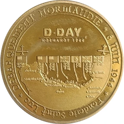 Tourist token - Fonderie Saint Luc - Débarquement en Normandie - D-Day - Gold Beach ND back