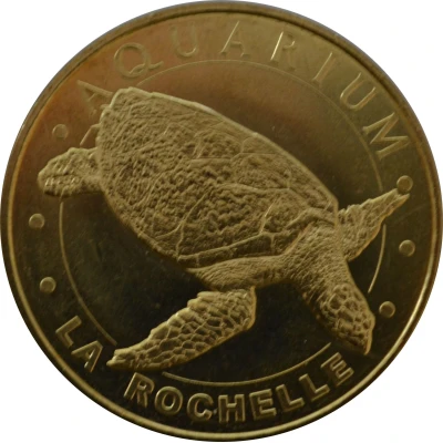 Tourist token - Monnaie de Paris - Aquarium de La Rochelle turtle n° front