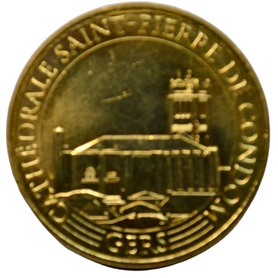Tourist token - Monnaie de Paris - Gers - Cathédrale Saint-Pierre de Condom ND front