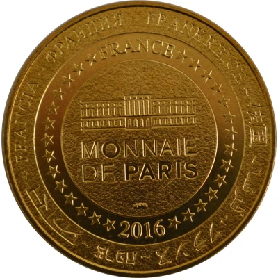 Tourist token - Monnaie de Paris - Hauterives - Palais idéal du facteur Cheval le facteur et sa brouette back