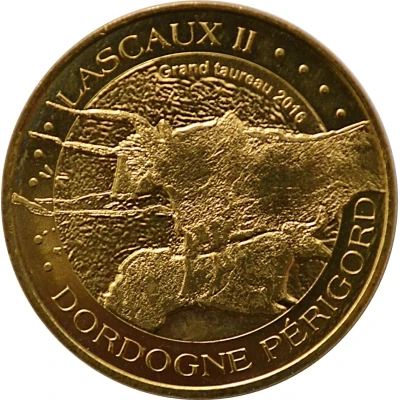 Tourist token - Monnaie de Paris - Montignac - Lascaux II big bull front