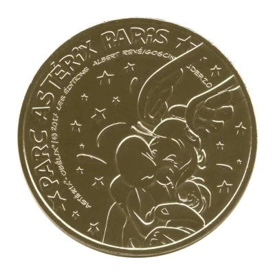 Tourist token - Monnaie de Paris - Parc Astérix Paris - Astérix starry side front