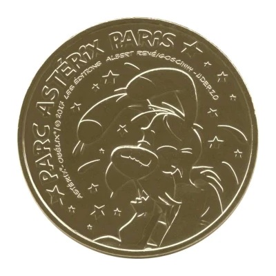 Tourist token - Monnaie de Paris - Parc Astérix Paris - Idéfix starry side front