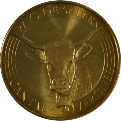 Tourist token - Monnaie de Paris - Pays-de-Salers - Cantal - Auvergne la vache front