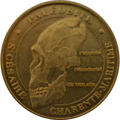 Tourist token - Monnaie de Paris - Saint-Césaire - Paléosite le crâne de Pierrette front