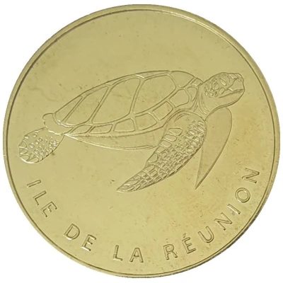 Tourist token - Île de la Réunion (Sea turtle) ND back