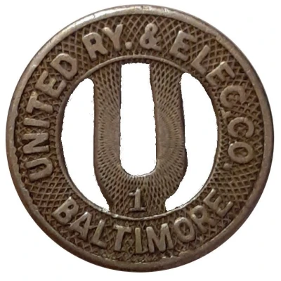 United Railway and Electric Company Fare (Baltimore, Maryland) ND front