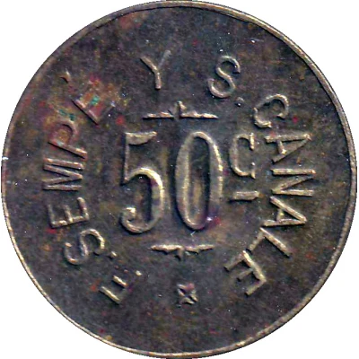 Wage Token - 50 Centavos F. Sempe and S. Canale ND front