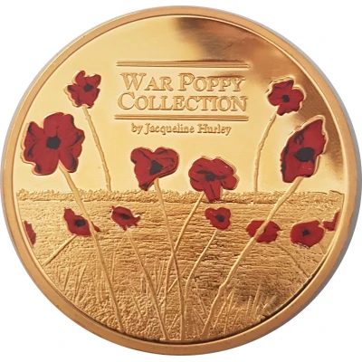 War Poppy Collection "5 Poppies" Gold Plated ND back