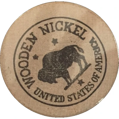 Wooden Nickel - Ash Fork Centennial Ash Fork, Arizona back