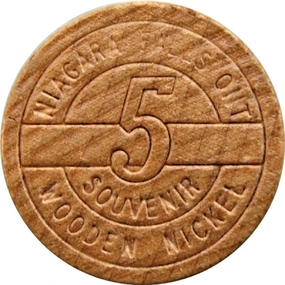 Wooden Nickel - Blossom Time at Niagara (Niagara Falls, Ontario) ND back