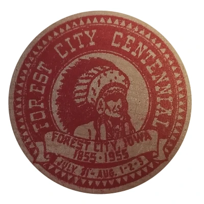 Wooden Nickel - Forest City Centennial Forest City, Iowa front