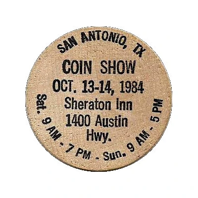 Wooden Nickel - Gateway Coin Club San Antonio, TX back