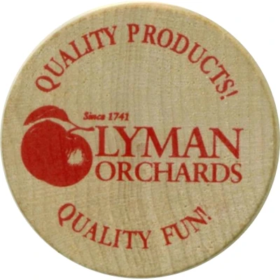 Wooden Nickel - Lyman Orchards; CT ND front