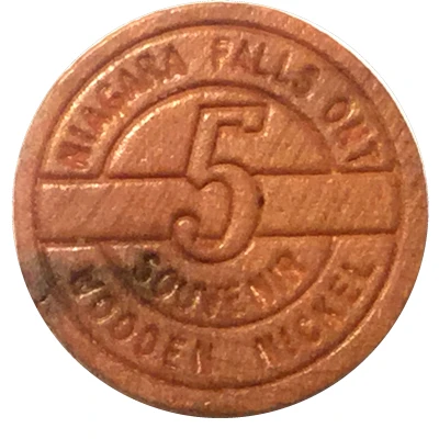 Wooden Nickel - Niagara Falls, Ontario back