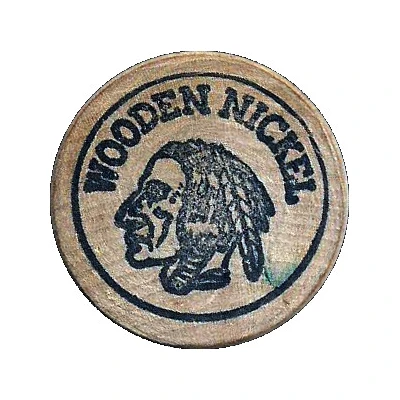 Wooden Nickel - Old Pueblo Coin Exchange (Tucson, Arizona) ND back
