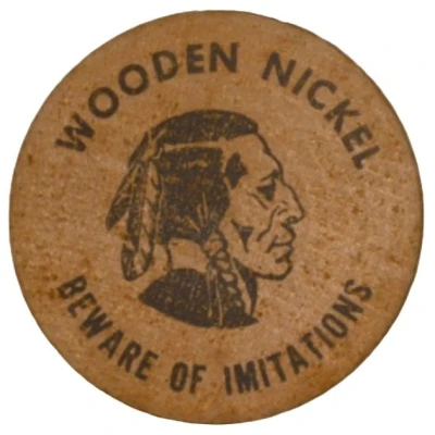 Wooden Nickel - The Clipper Lounge (Nassau) ND back